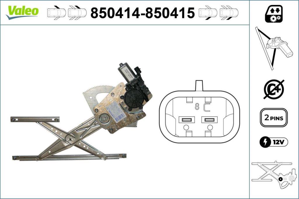 Elevador de vidro VALEO 850414